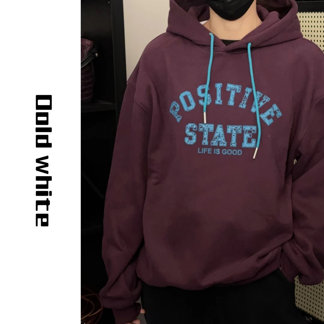 老白家加绒卫衣连帽 设计师开衫 连帽韩