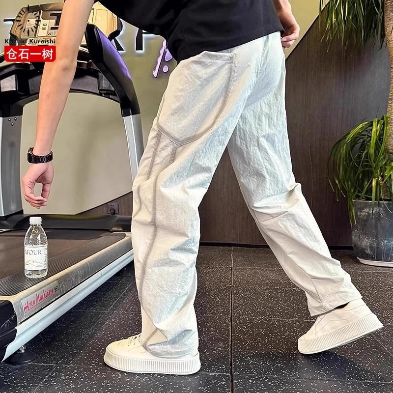 仓石一树潮牌扎染休闲裤男款夏季薄款潮流时尚百搭直筒裤痞帅男装