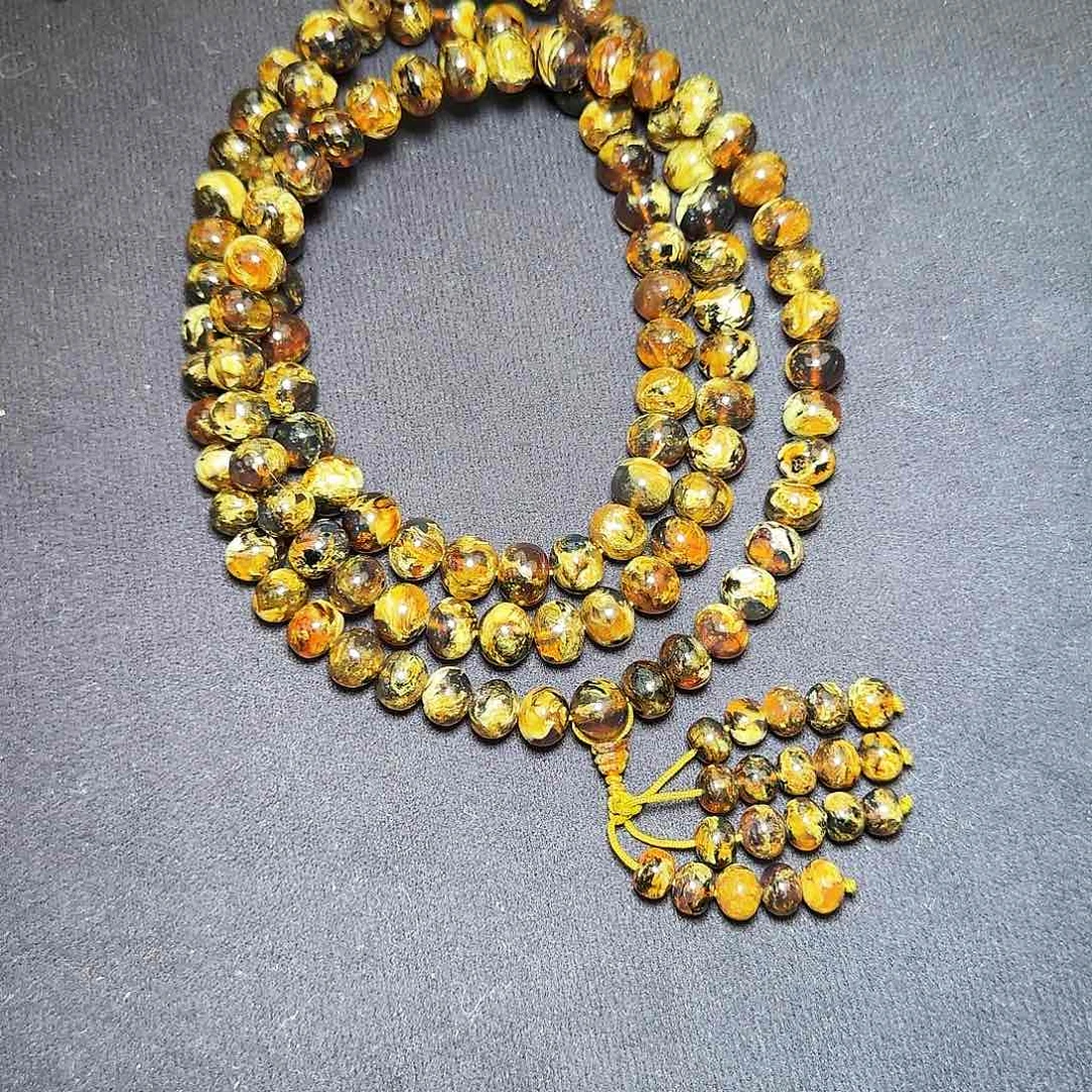 琥珀颈饰未镶嵌?****?项链108 9m
