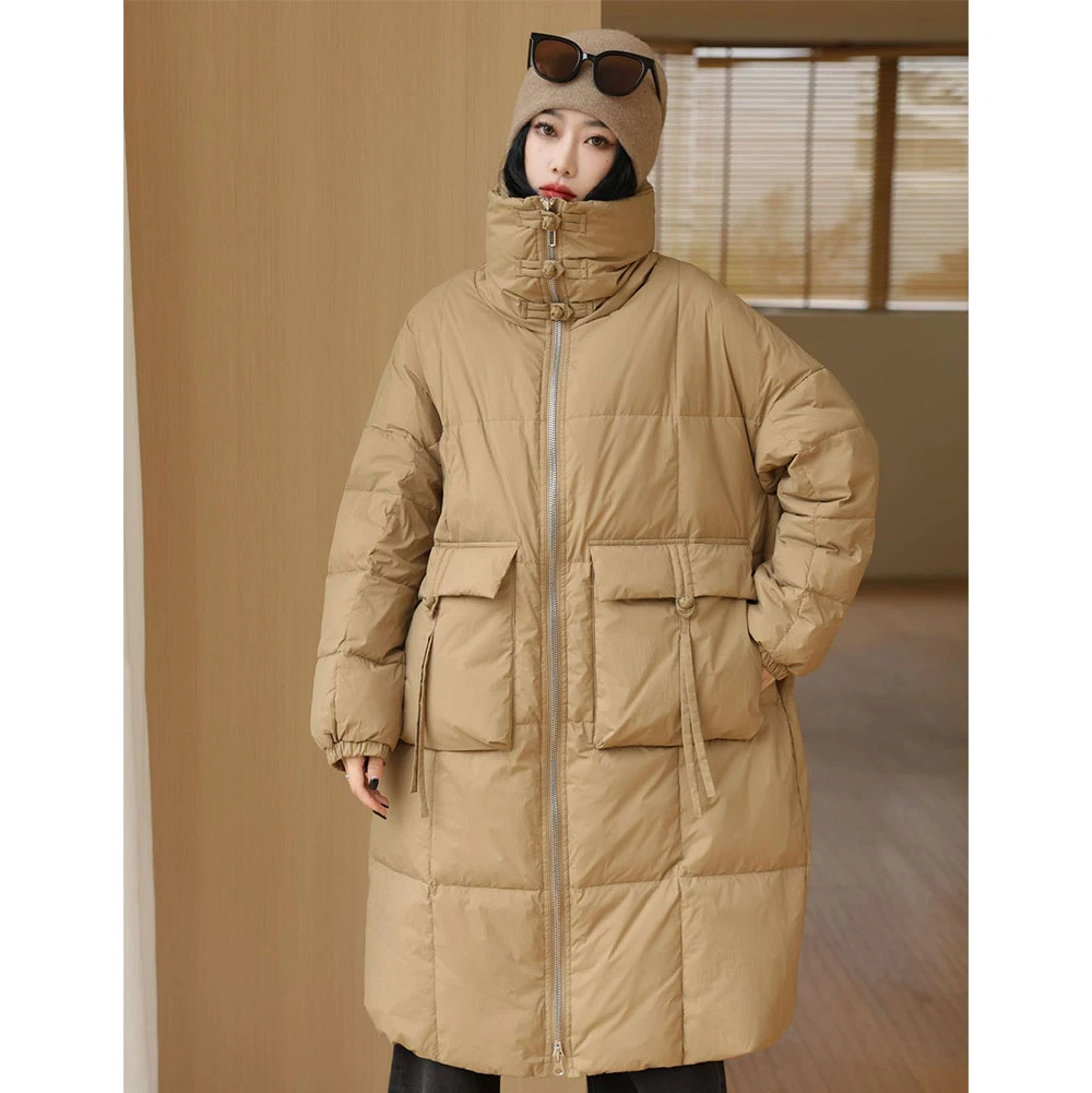 3399羽绒服女款新款国标白鸭绒宽松休闲时尚加厚保暖外套l