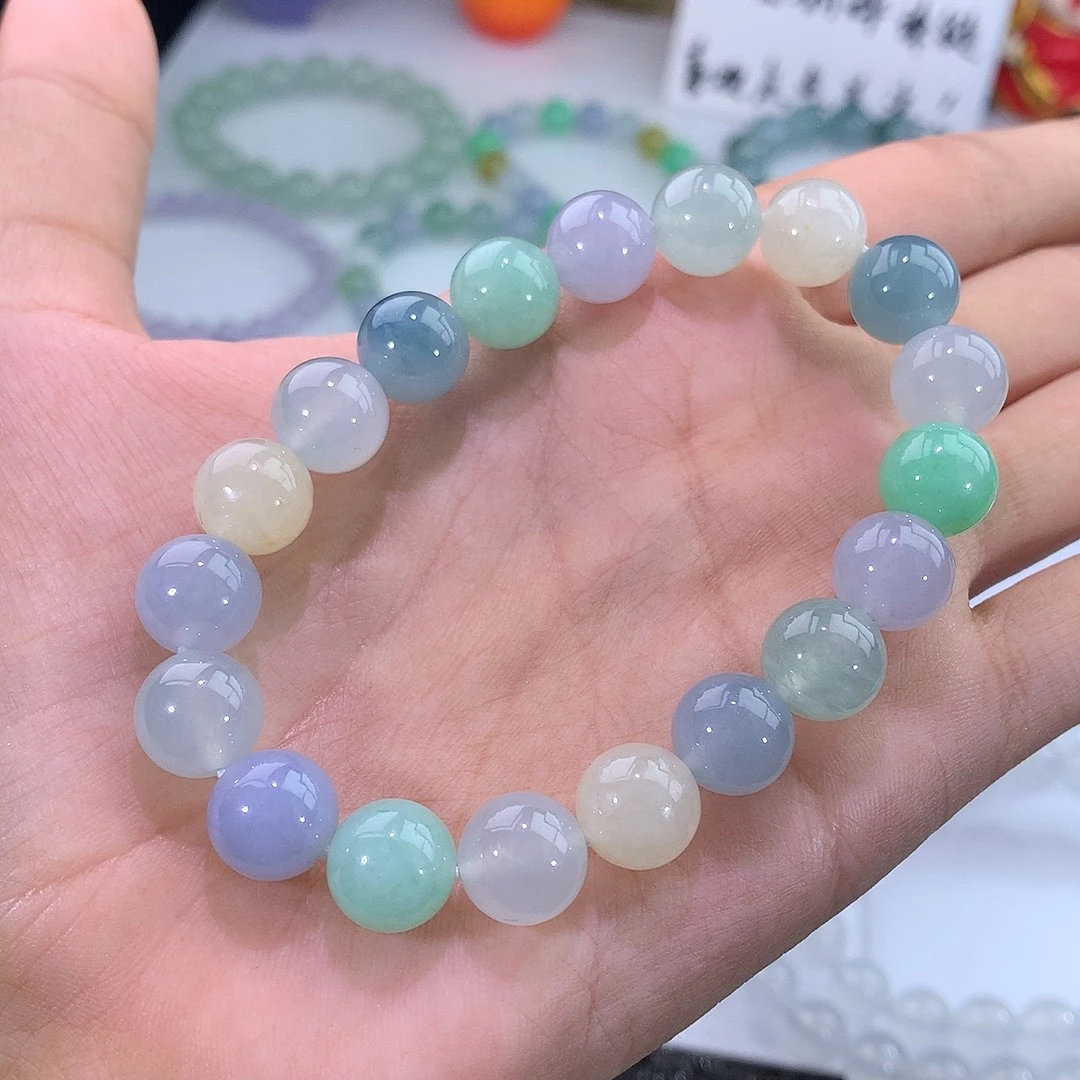 未镶嵌手链翡翠冰多宝手串