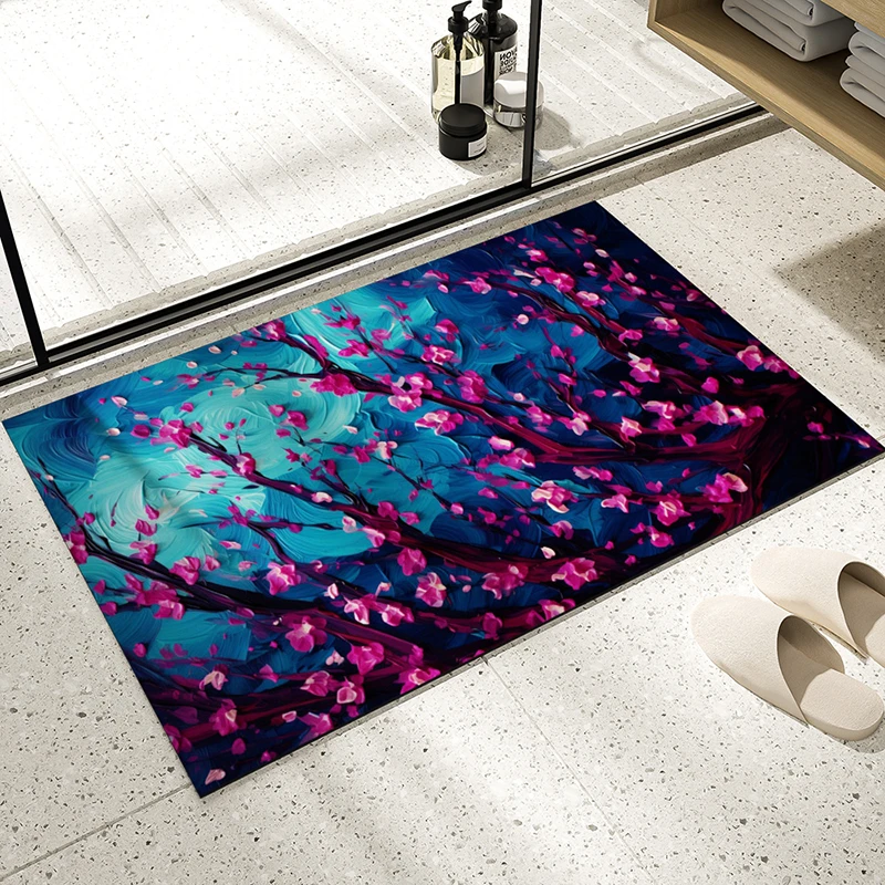 卫生间地垫吸水垫硅藻泥浴室门口防滑脚垫厕所软垫厨房速干卫浴垫