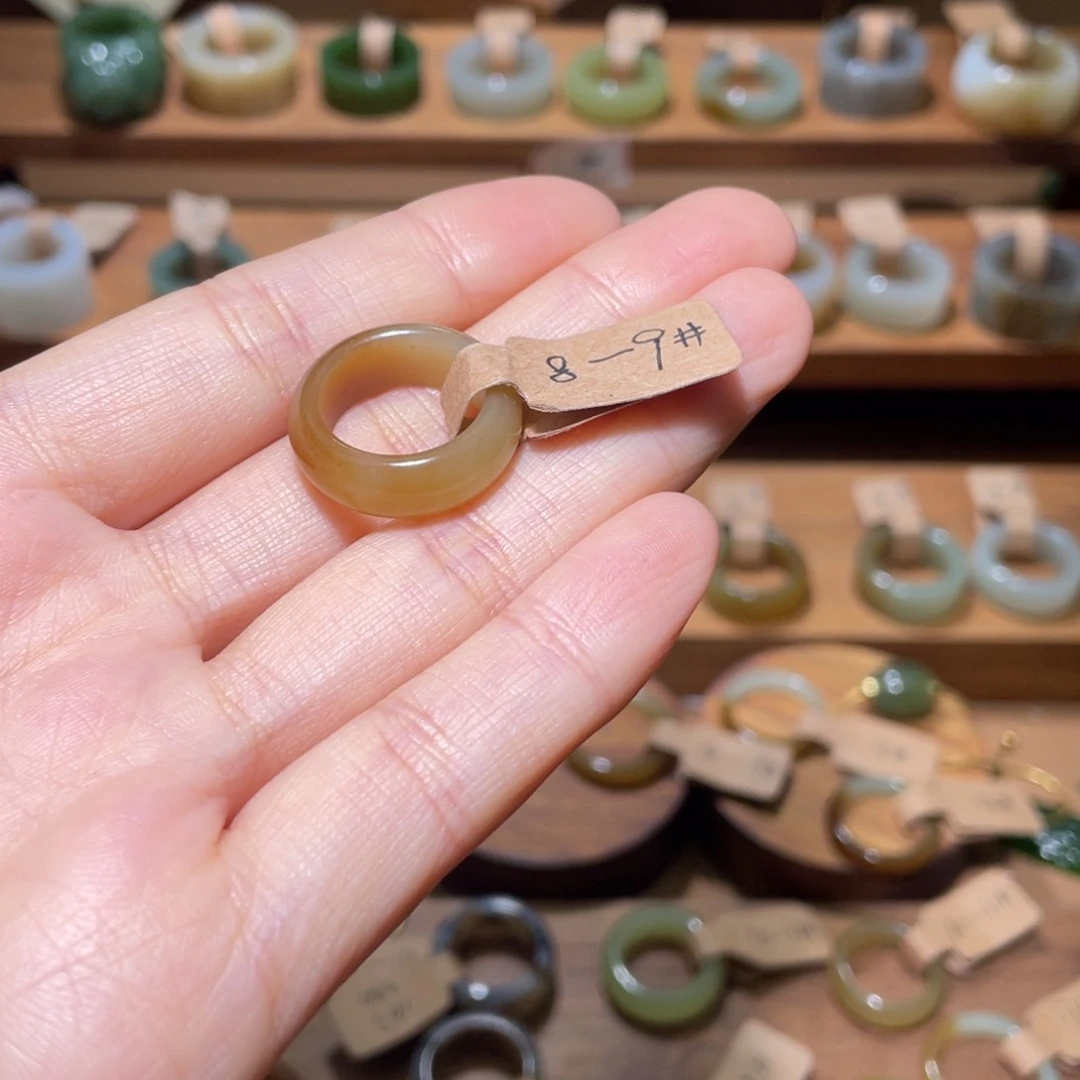 和田玉戒指未镶嵌旺*饼14.9