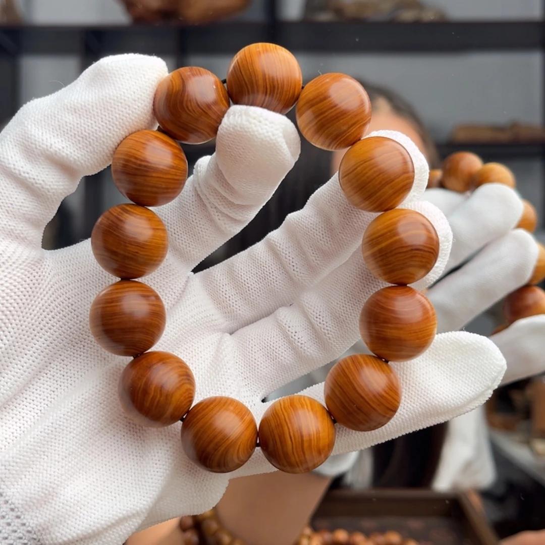 柏木（崖柏）手串/手链 红油虎皮纹1.8骨料清甜36.1