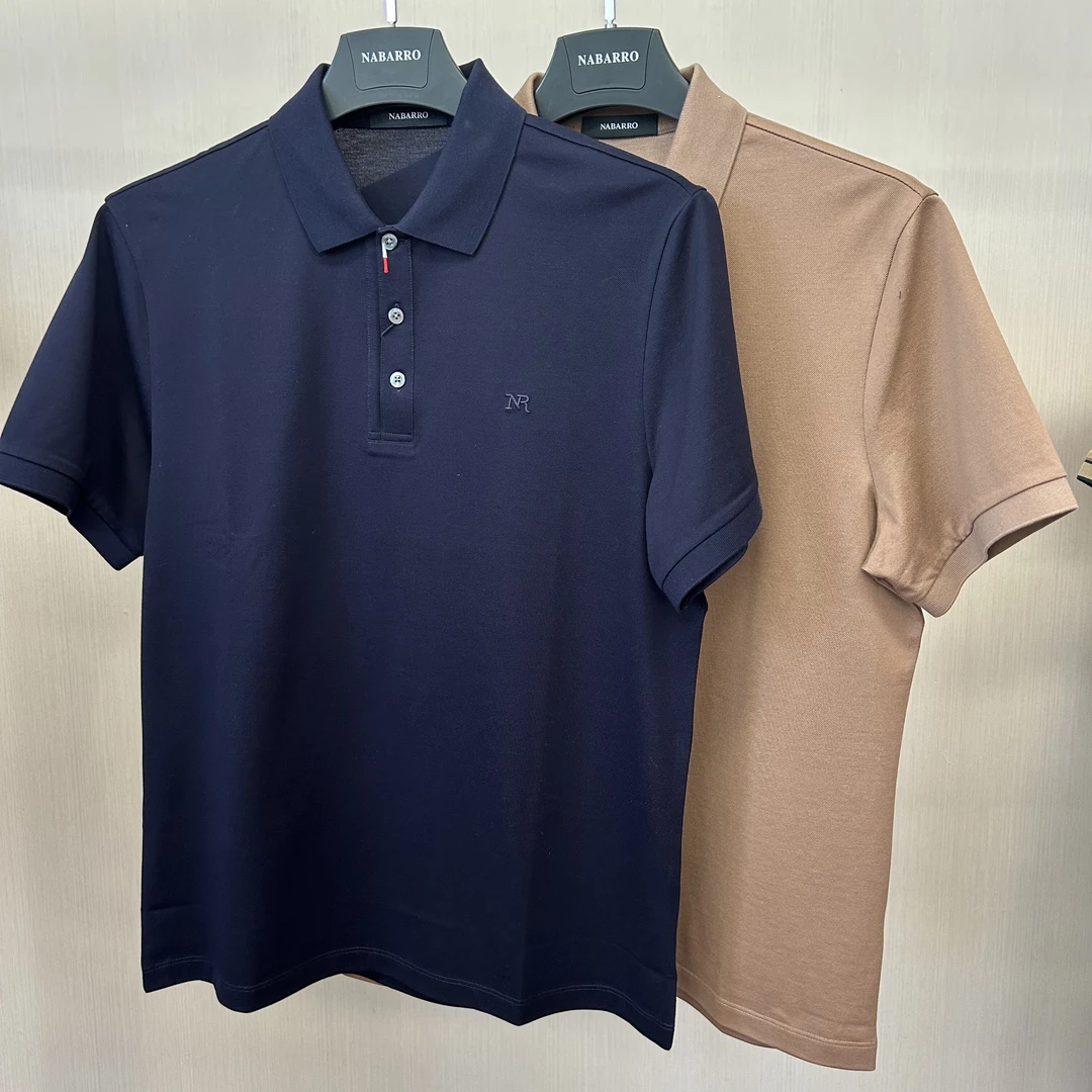 【317/318】商务休闲翻领套头polo衫男夏纳巴罗品牌纯棉短袖T恤