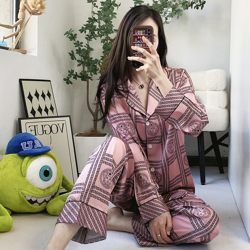 【31-40号】 长袖薄款女士夏季睡衣家居服套装春夏季日常学生春夏