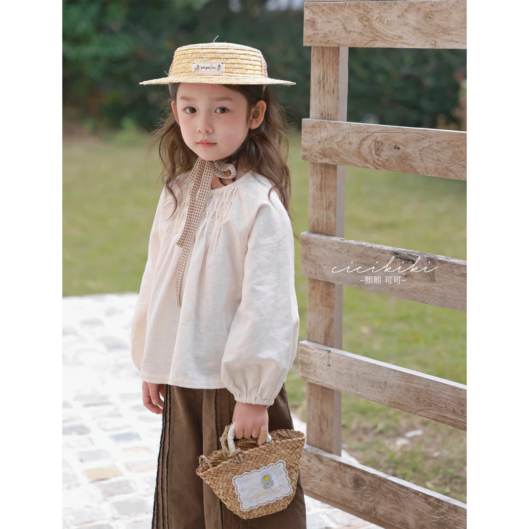 现货【素心】春秋款女童童装春款复古长袖娃娃衫熙熙可可SY2401