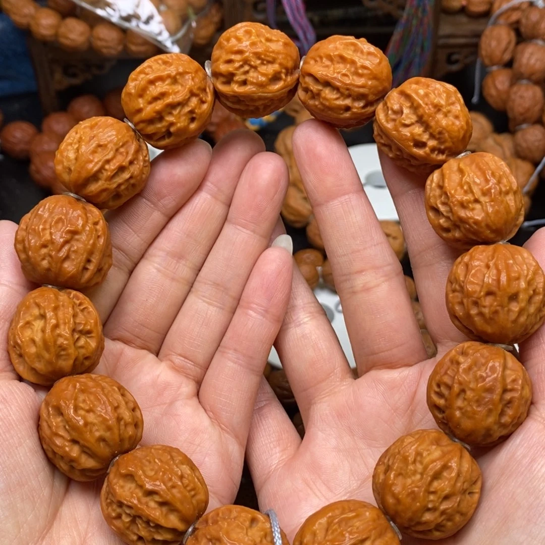 桃核手串水晶八棱