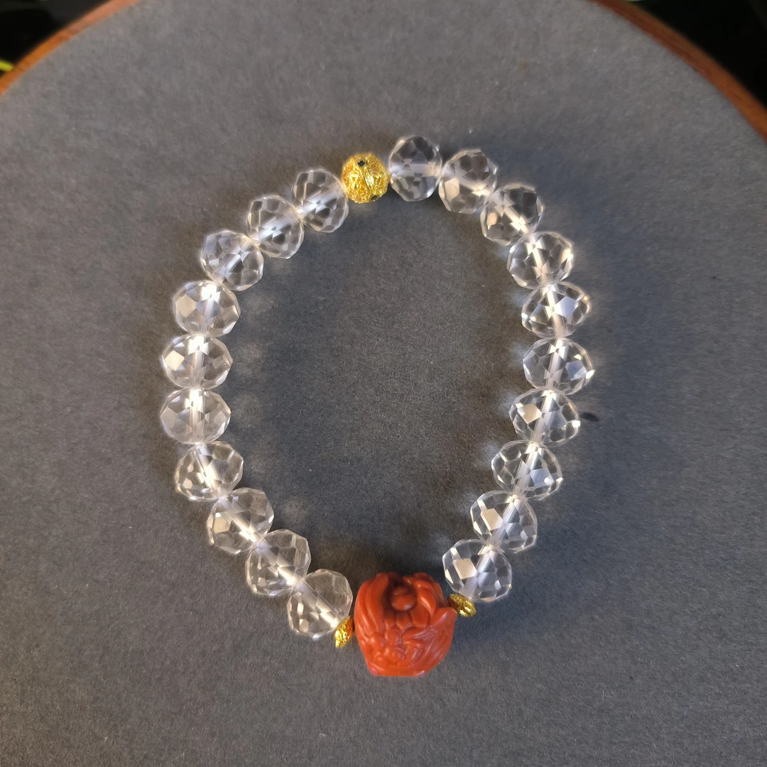 390号-9mm白色切面手串