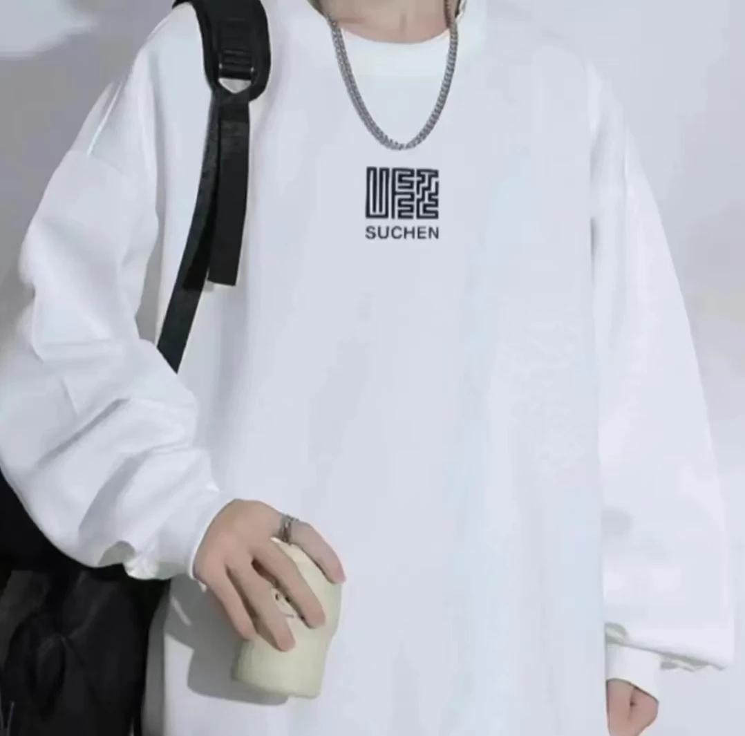 【加绒卫衣】重磅圆领卫衣休闲运动男女同款潮流百搭-植绒迷宫