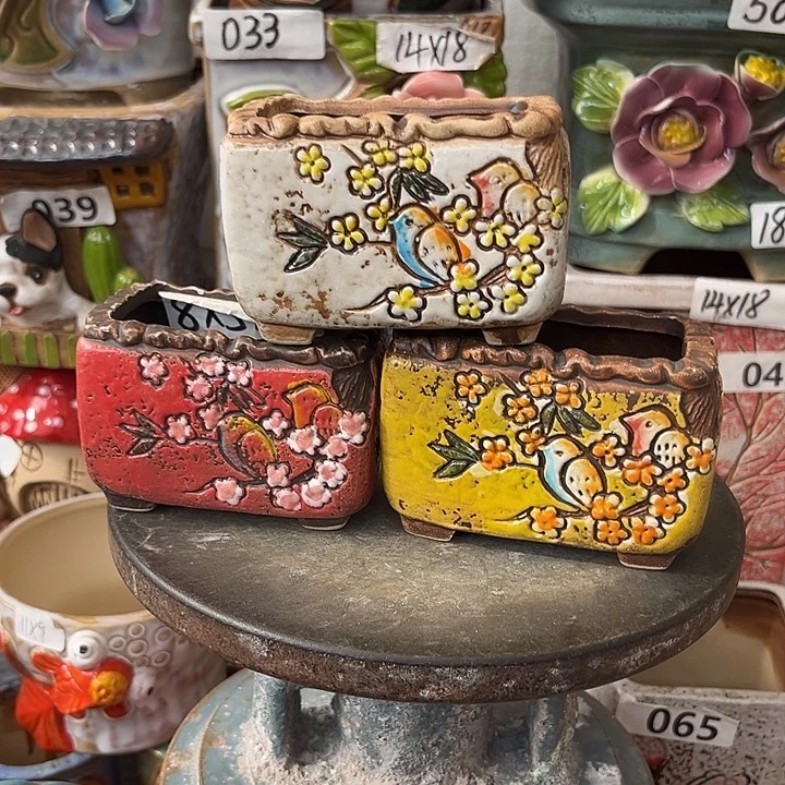 粗陶材质多肉花盆