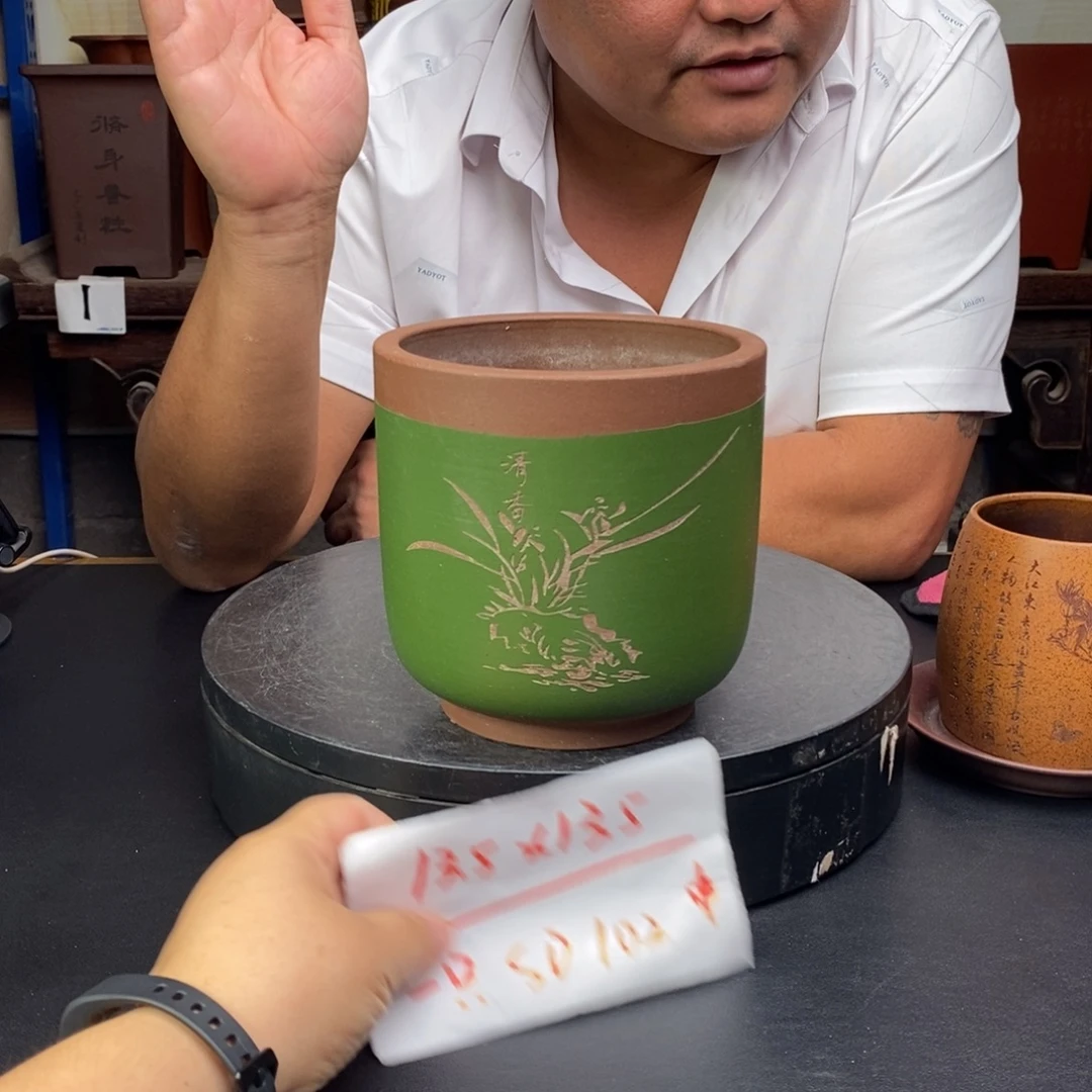 紫砂花盆货号一只SD102