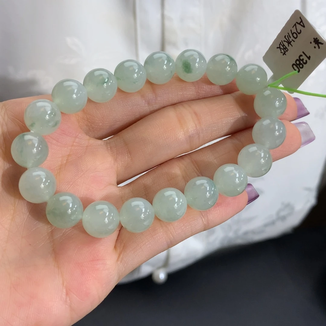 未镶嵌手串翡翠卡10冰胶晴飘花手串