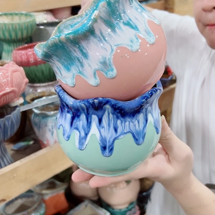 有孔，满10元发货多肉陶瓷花盆