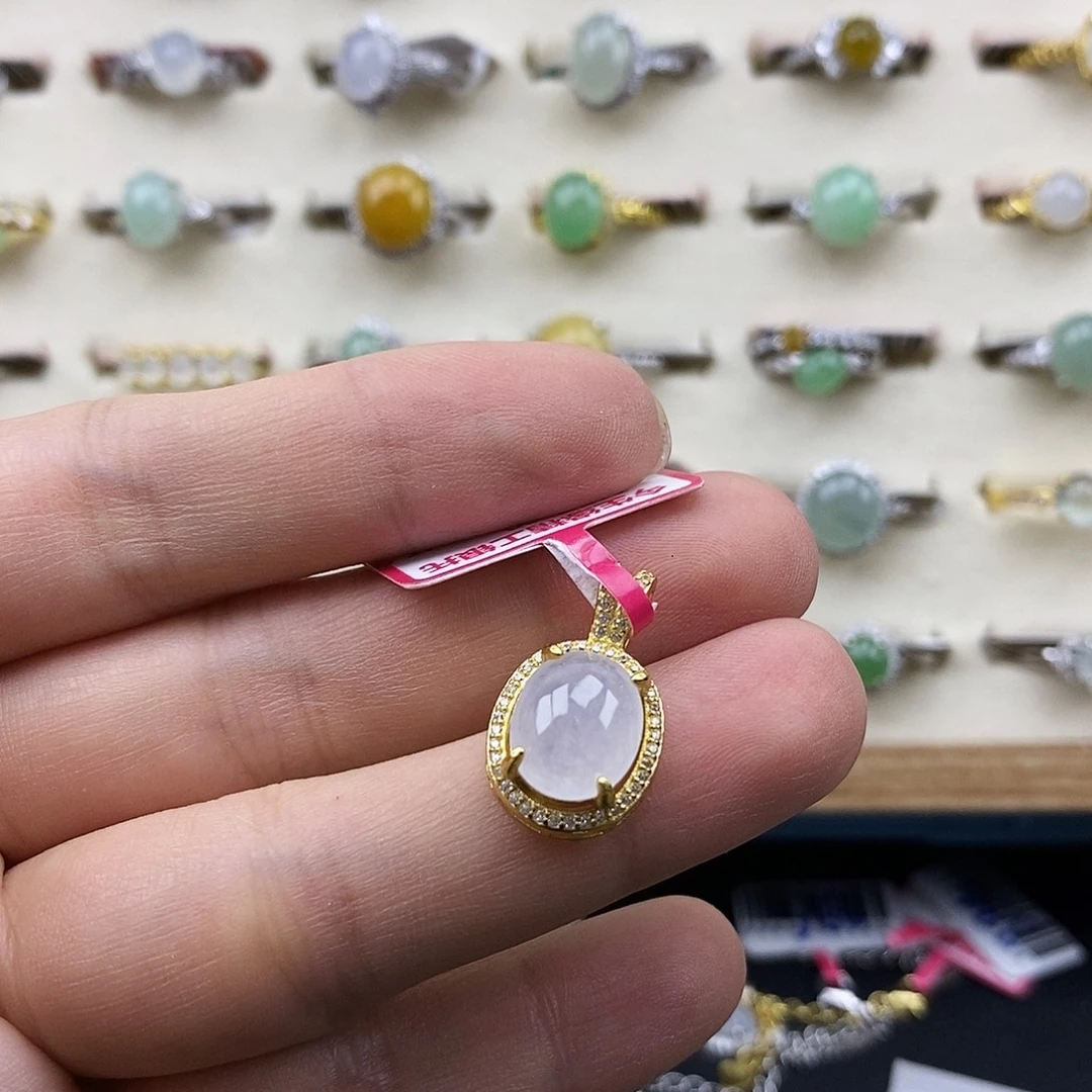 翡翠银S925镶嵌戒指