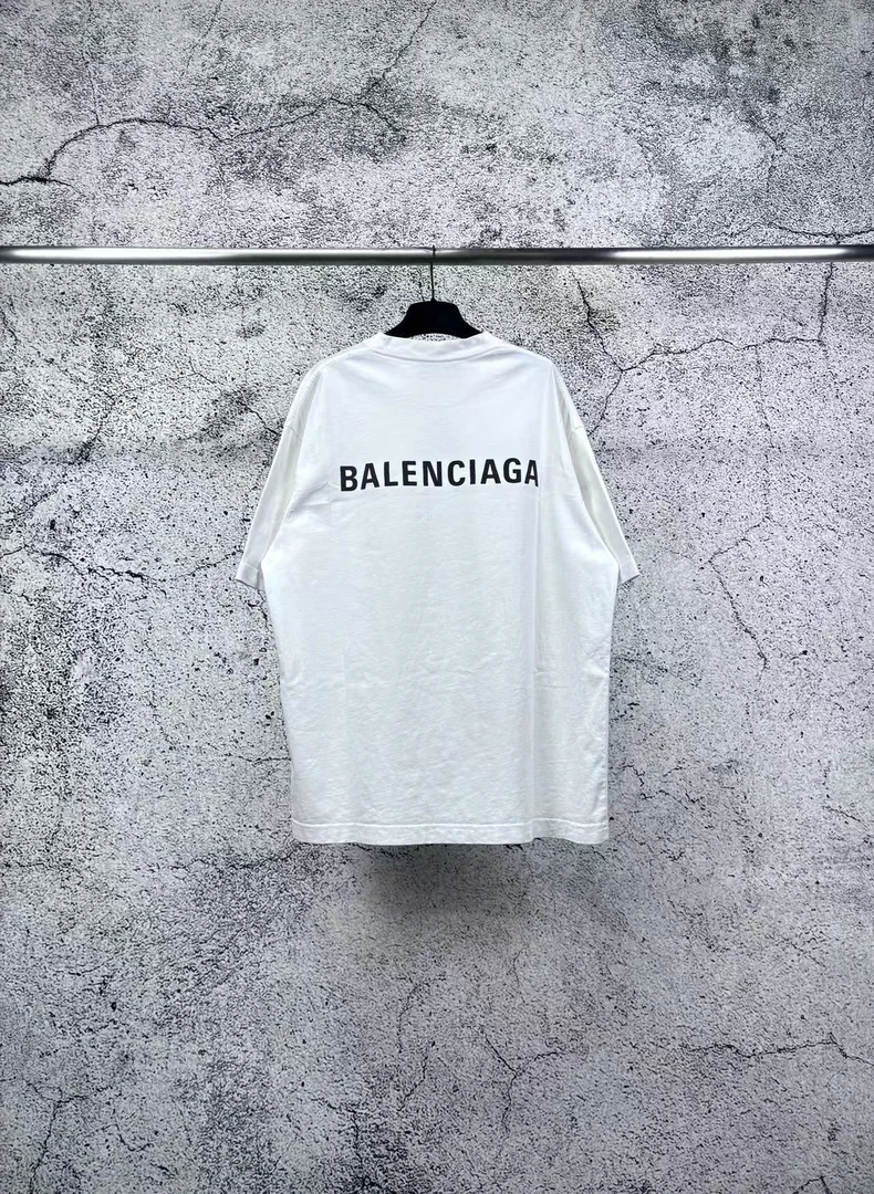 未使用 Balenciaga/巴黎世家 前后印花T恤/S码/RN0178