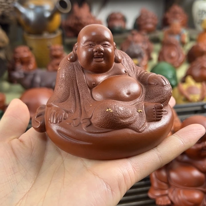 紫砂茶宠紫砂弥勒