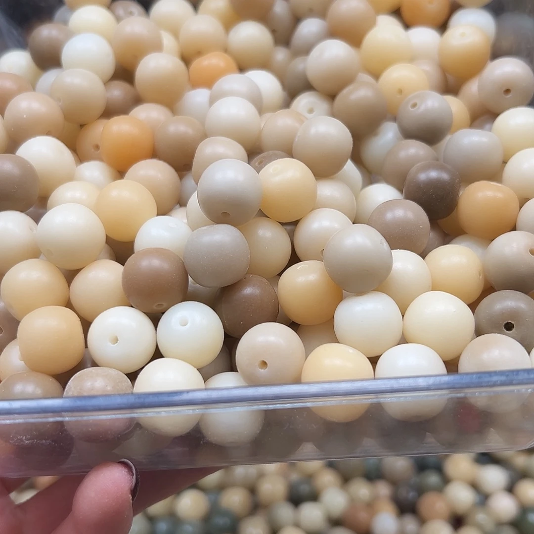 手串菩提根/象牙果微瑕14老料原色莫奈苹果50颗