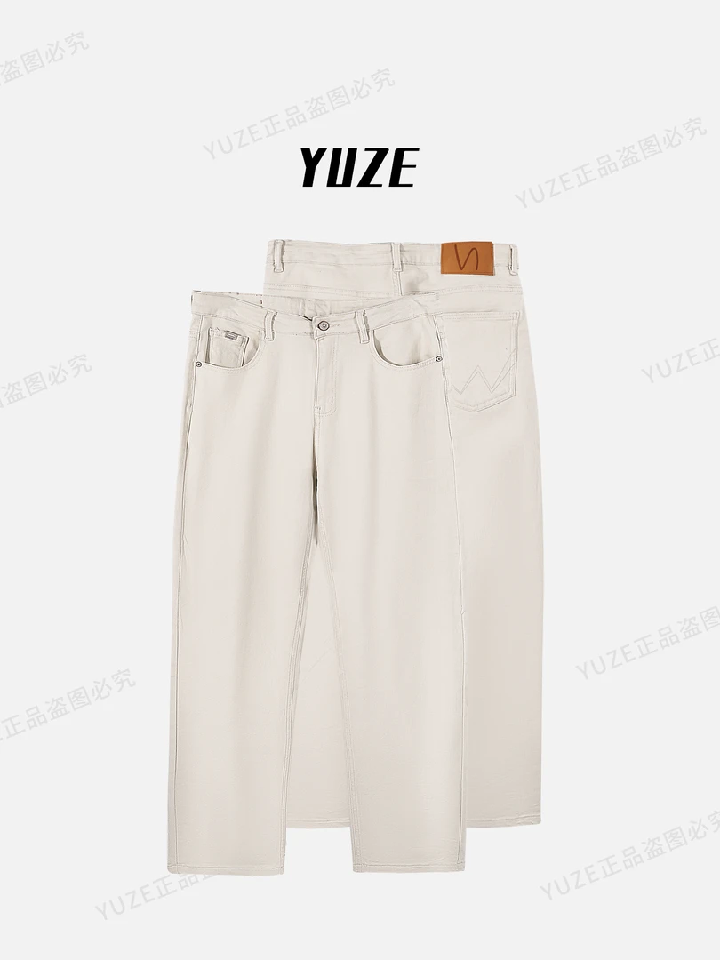 【YUZE】牛仔裤男款2025爆款经典水洗复古百搭舒适宽松直筒裤L5520