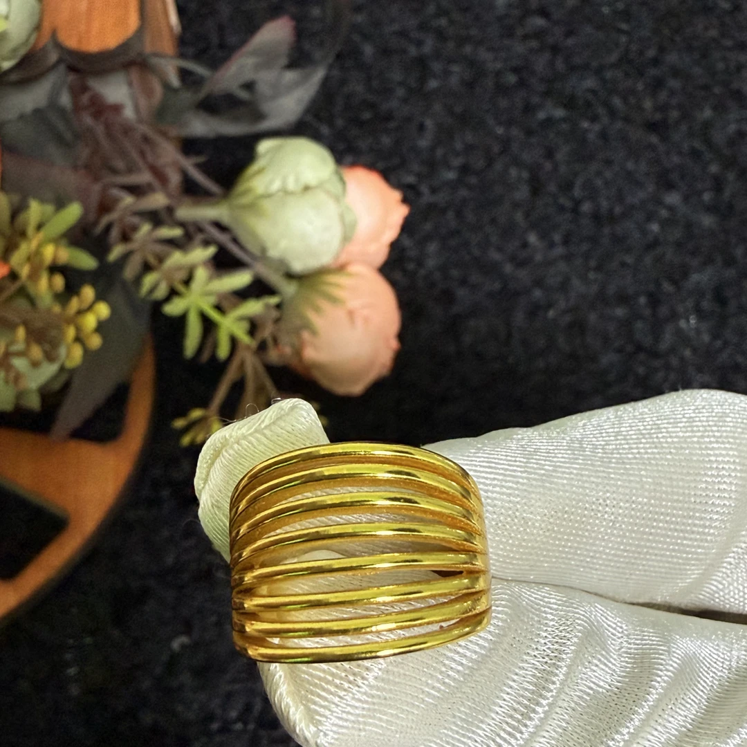 合金戒指 铜合金戒指 女士金色ks里外一色不掉色精美首饰