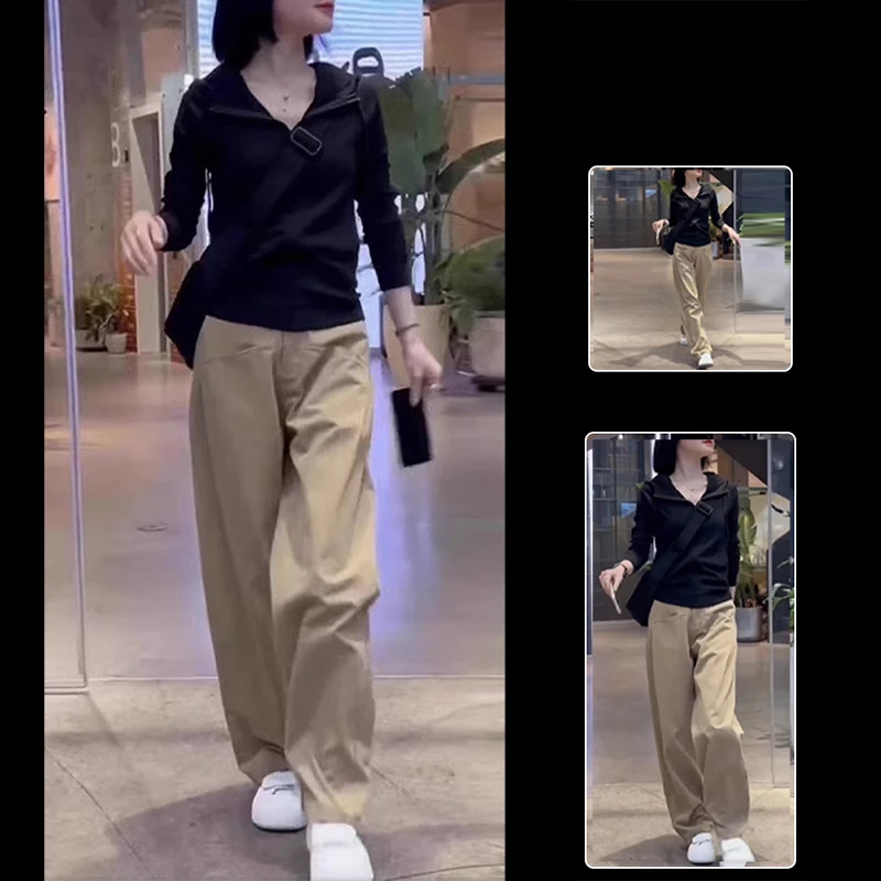 2025春秋季新款时尚休闲套装女小个子洋气时髦长袖长裤气质两件套
