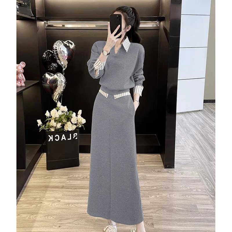 【两件套】一套装裙2025新款高级感半身裙长裙巨好看套装D3596