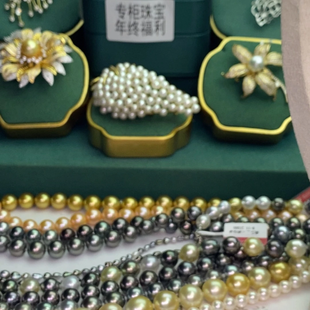 银S925镶嵌耳饰海水珍珠