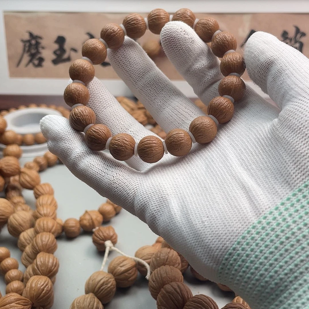 核桃时*.老树猴头手串金蝉子