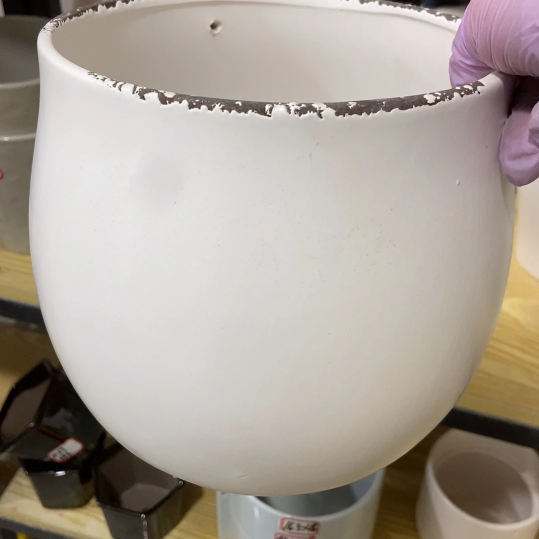 红陶高温陶瓷花盆