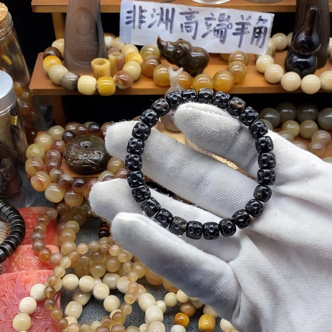 布艺非金属8mm无相马蹄子手串