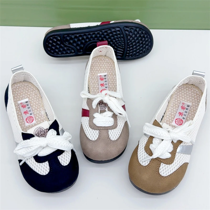 夏季新款老北京布鞋女单鞋系带装饰时尚单网鞋法式芭蕾平底德训鞋