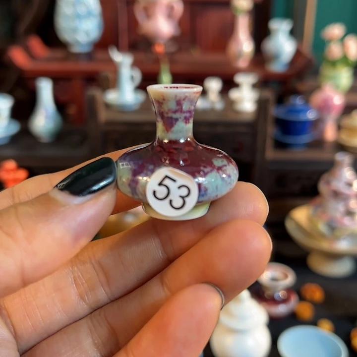 摆件微陶老王迷你花瓶