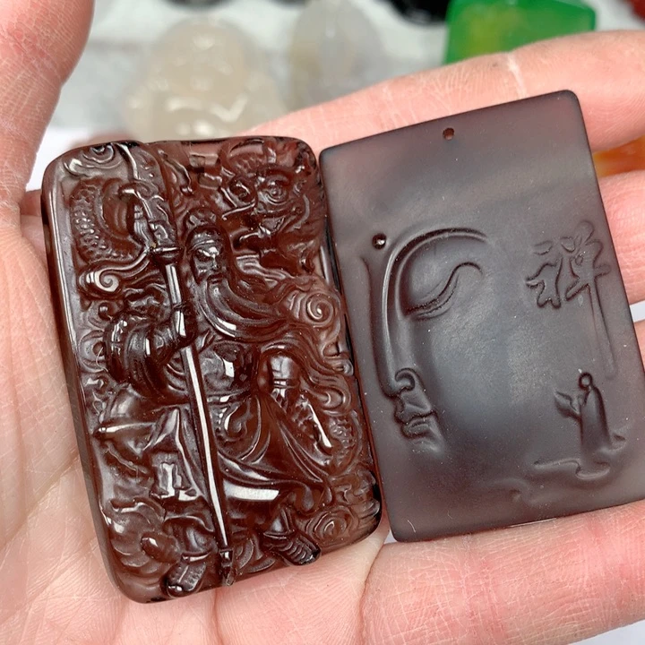 黑曜岩颈饰未镶嵌魅***姐