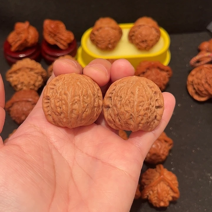 文玩核桃把件铁锤36全品