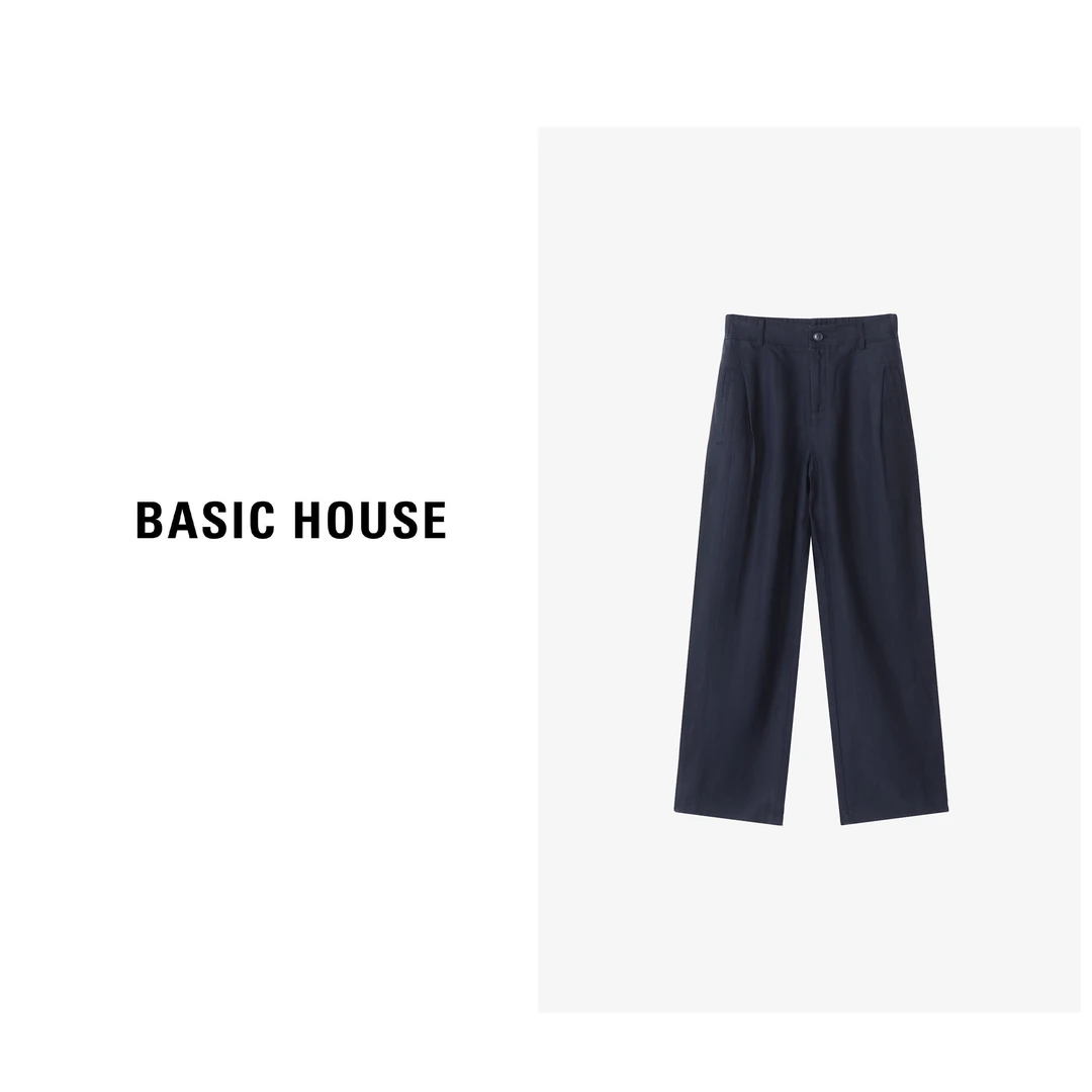 Basic House/百家好夏季新款直筒休闲韩系ins女长裤-B0624A5Y812