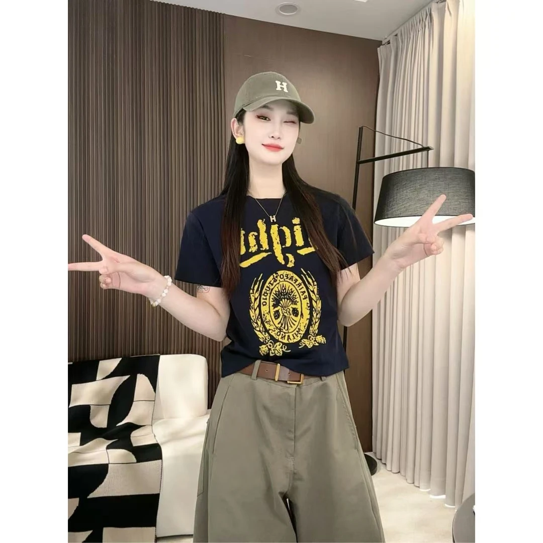 小米【秘密花园】复古小众设计简约休闲百搭显瘦短袖上衣268