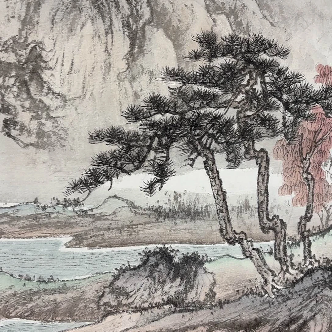 国画无名山水作品