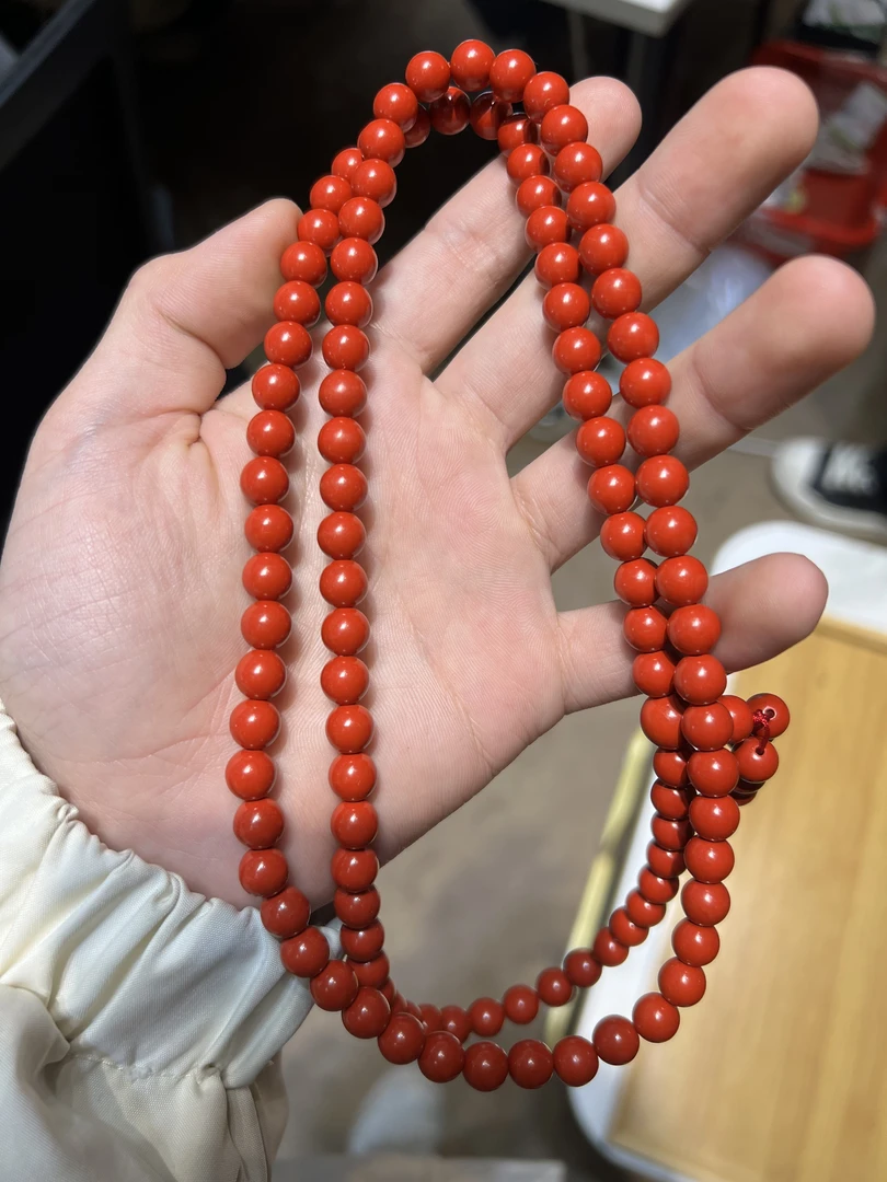 天然辰砂【现场收货】朱砂项链珠链  多样性发货发一件