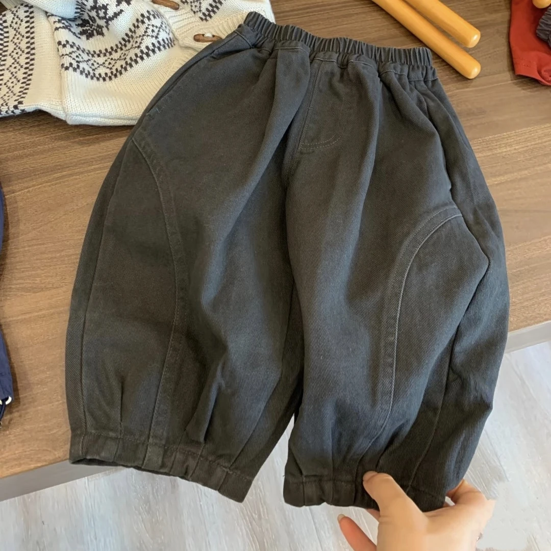 男童裤子儿童秋装2025新款秋款痞帅风工装棉布裤潮流休闲长裤潮