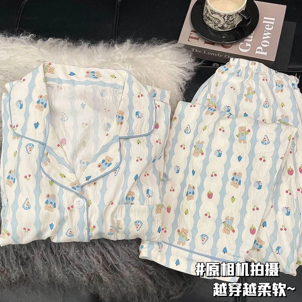 睡衣中小童春秋季新款云朵棉长袖长裤可爱卡通少女爆款家居服套装