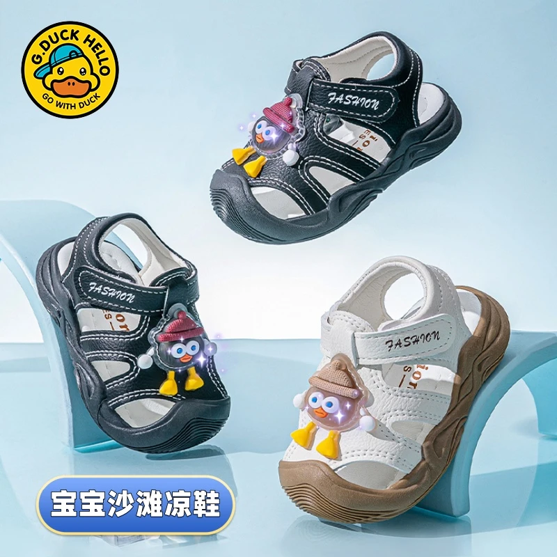 G. DUCK HELLO新款男童沙滩鞋宝宝防踢凉鞋儿童学步鞋夏季软底鞋