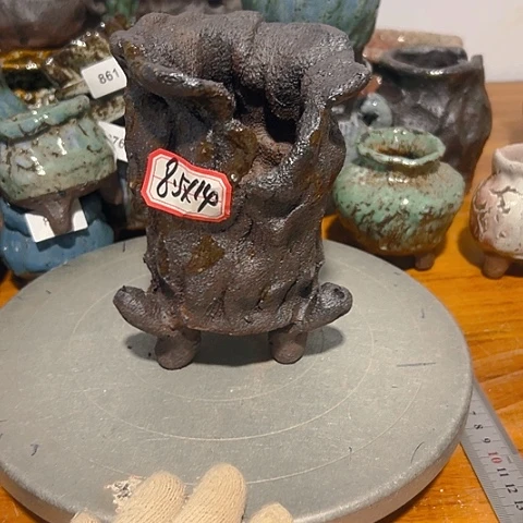粗陶花盆手工花盆制作