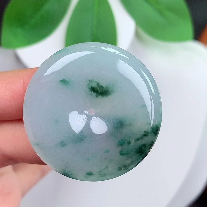 颈饰未镶嵌翡翠平安扣 36.1x6.5mm