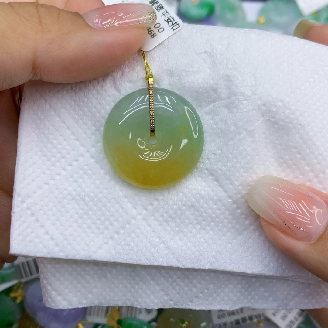 简***简翡翠18K金镶嵌颈饰