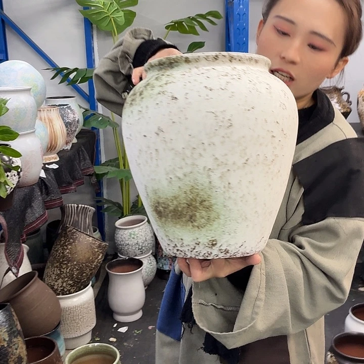 19×31粗陶花盆有孔