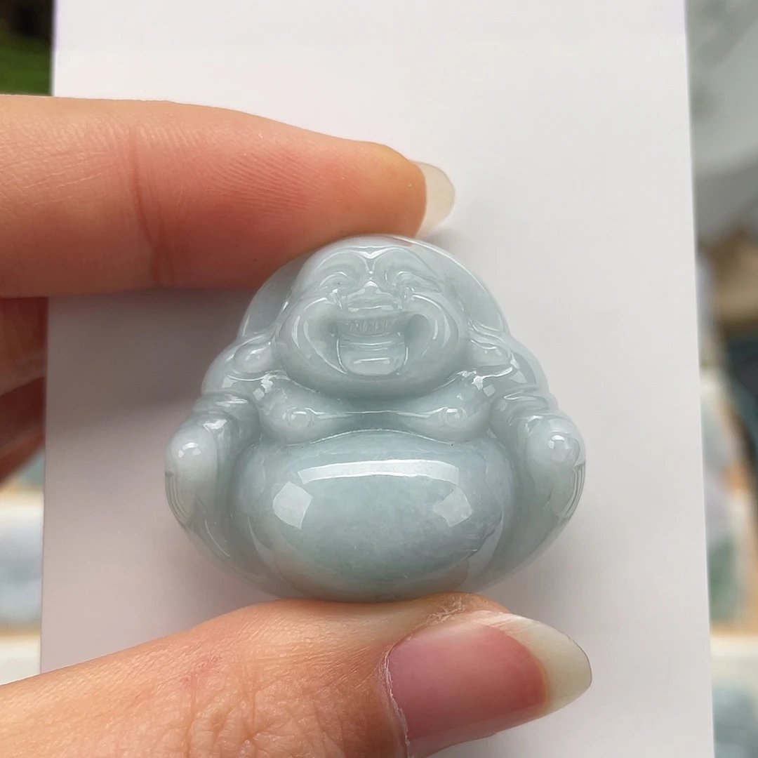 翡翠未镶嵌颈饰佛公