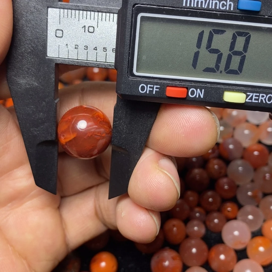 未镶嵌 176号圆珠一个15加毫米南红玛瑙