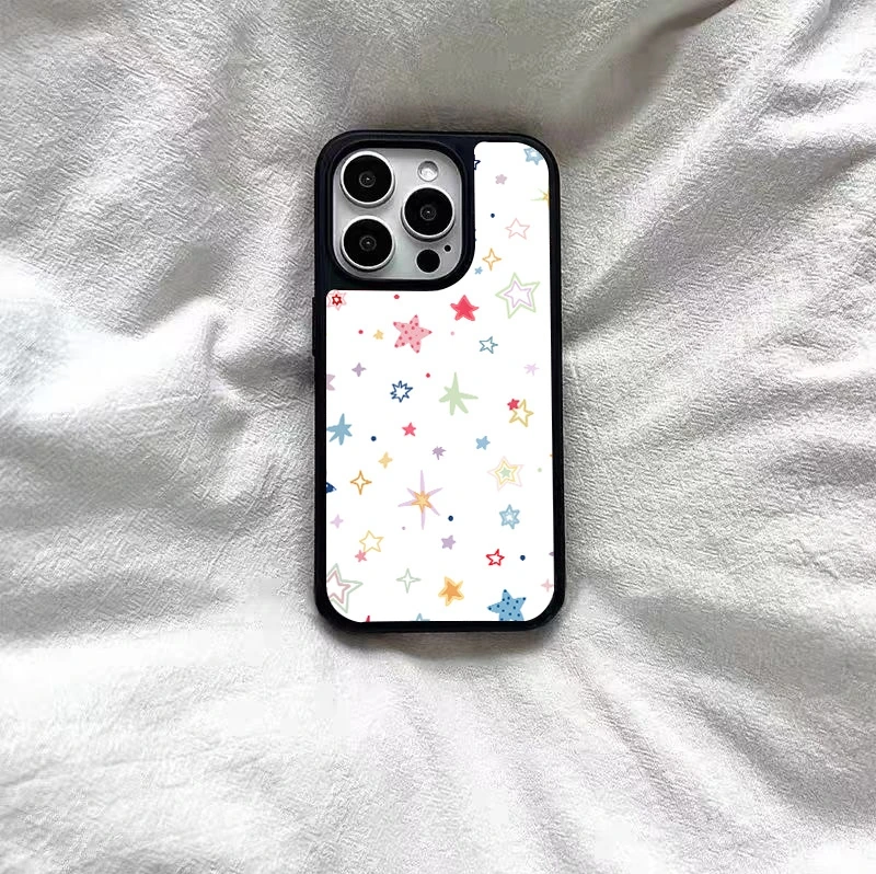 新款韩风多巴胺星星适用苹果16Promax手机壳15高级感14硬壳13可爱