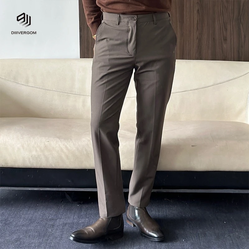 DIIIVERGOM英伦风男士高级感西裤商务休闲成熟稳重男装秋季修身直