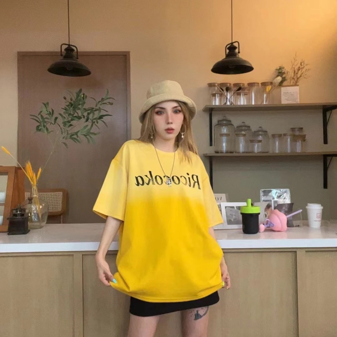 【斑驳光影】美式高街短袖痞帅潮牌t恤高街oversize宽松上衣